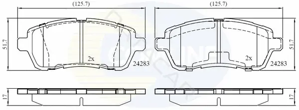 Тормозные колодки COMLINE CBP01618