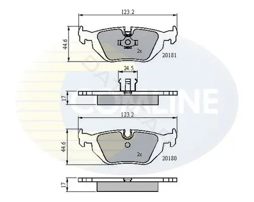Тормозные колодки COMLINE CBP0166
