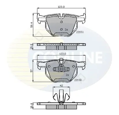 Тормозные колодки COMLINE CBP01671