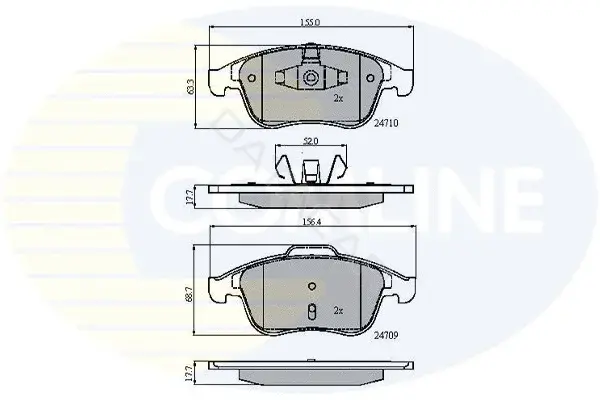 Тормозные колодки COMLINE CBP01725