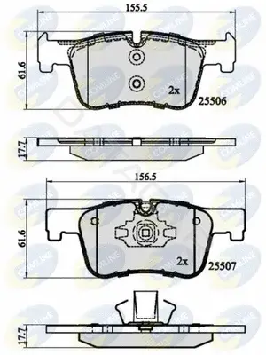 Тормозные колодки COMLINE CBP02130