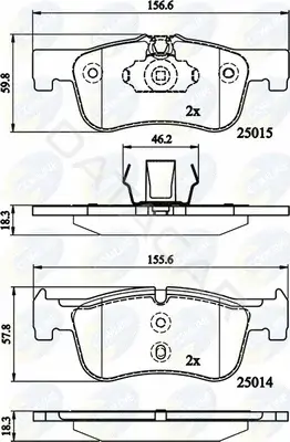 Тормозные колодки COMLINE CBP02148