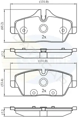 Тормозные колодки COMLINE CBP02160