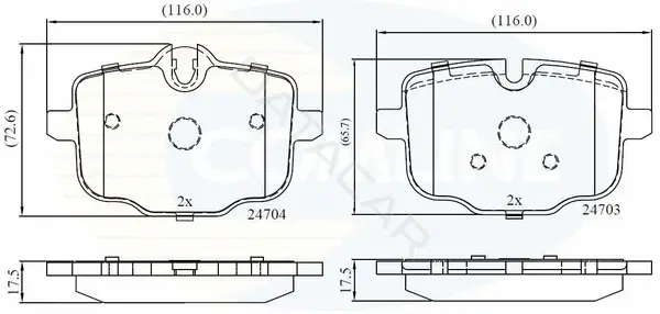 Тормозные колодки COMLINE CBP06072