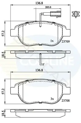 Тормозные колодки COMLINE CBP11038