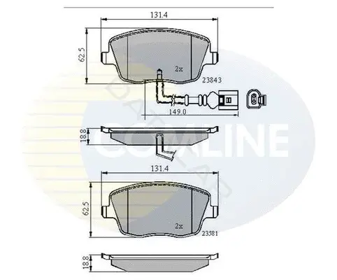 Тормозные колодки COMLINE CBP11147