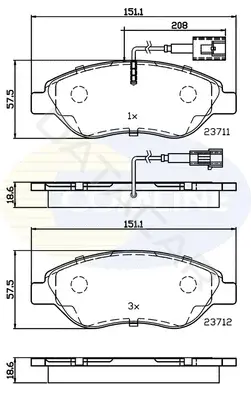 Тормозные колодки COMLINE CBP11222