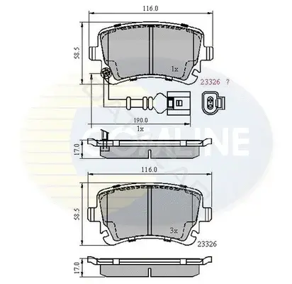 Тормозные колодки COMLINE CBP11313