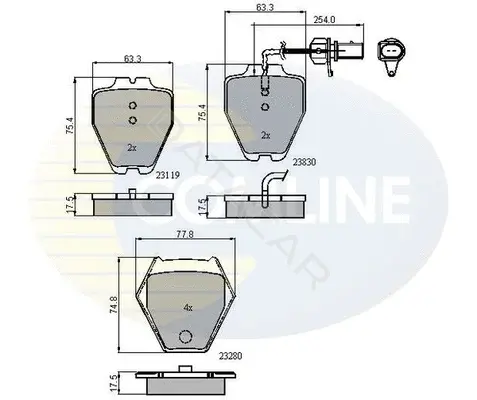 Тормозные колодки COMLINE CBP11771