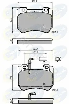 Тормозные колодки COMLINE CBP12102
