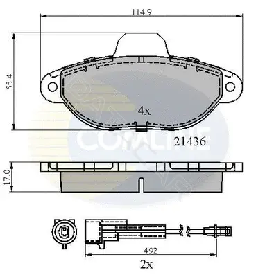 Тормозные колодки COMLINE CBP2509