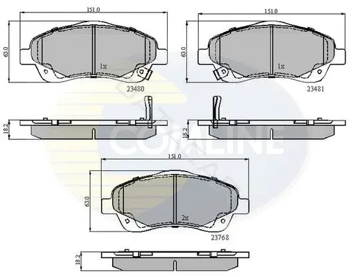 Тормозные колодки COMLINE CBP31140