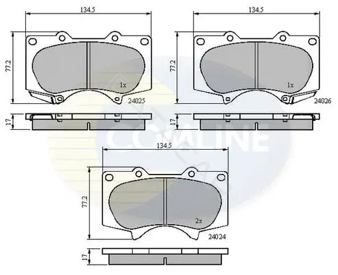 Тормозные колодки COMLINE CBP31201