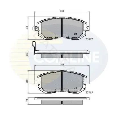 Тормозные колодки COMLINE CBP31208