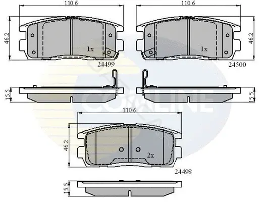 Тормозные колодки COMLINE CBP31580