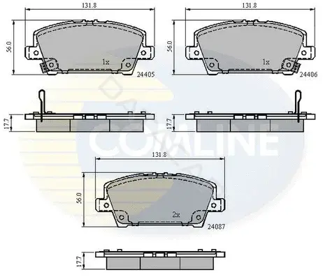 Тормозные колодки COMLINE CBP31586