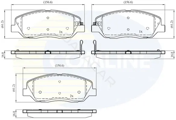 Тормозные колодки COMLINE CBP31676