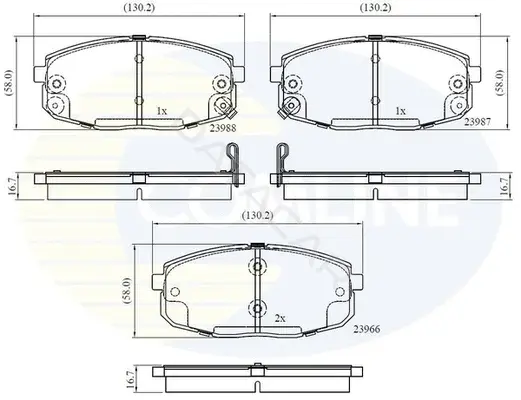 Тормозные колодки COMLINE CBP31798