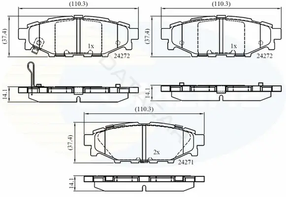 Тормозные колодки COMLINE CBP36052