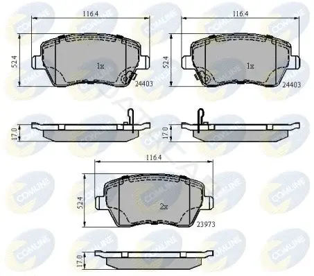 Тормозные колодки COMLINE CBP3984