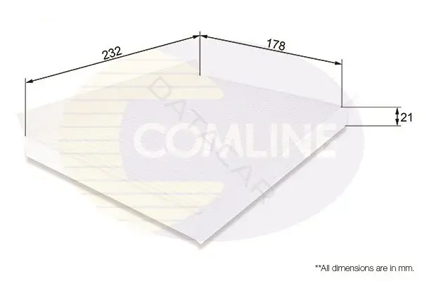 Фильтр салонный COMLINE EKF103