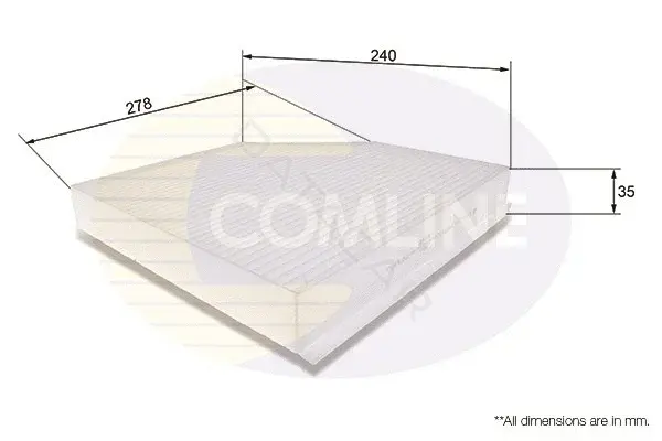 Фильтр салонный COMLINE EKF106