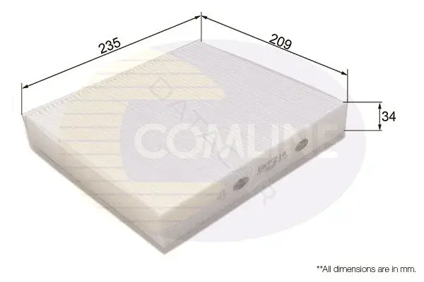 Фильтр салонный COMLINE EKF214