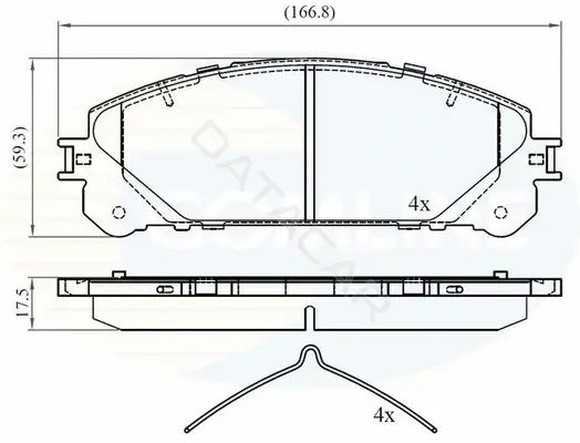 Тормозные колодки COMLINE CBP02267