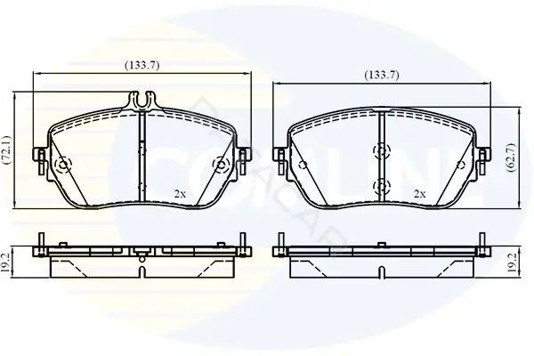 Тормозные колодки COMLINE CBP02844