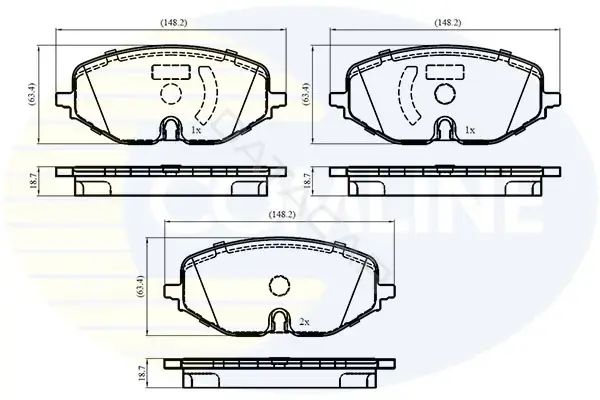Тормозные колодки COMLINE CBP02854