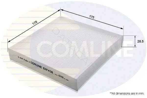 Фильтр салонный COMLINE EKF438