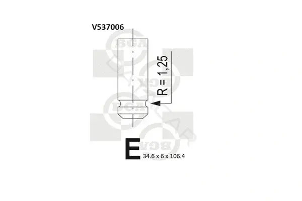 Впускной клапан BGA V537006