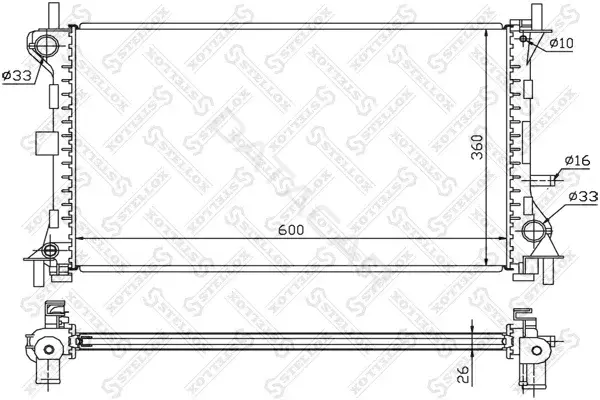 Радиатор охлаждения STELLOX 10-25159-SX