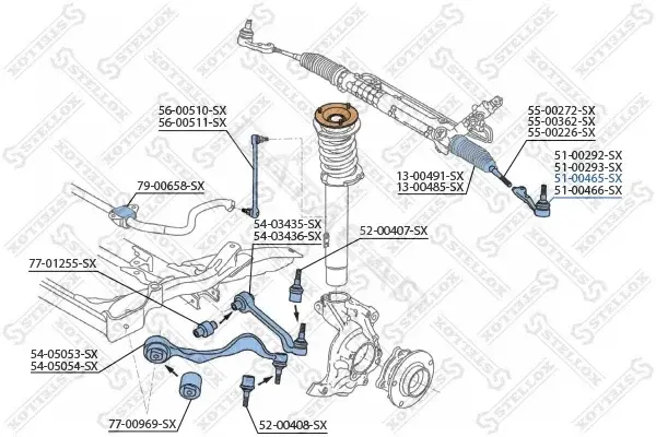 Рулевые наконечники STELLOX 51-00465-SX