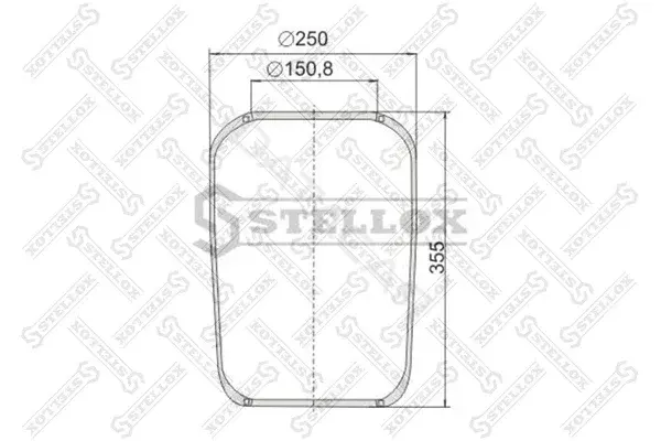 Пневмоподушка STELLOX 90-07150-SX