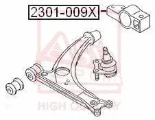 Сайлентблок рычага ASVA 2301-009X