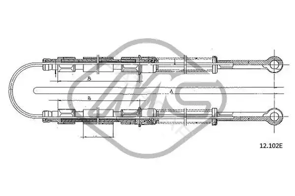 Трос ручника Metalcaucho 83243
