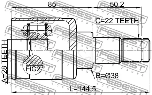 Шрус FEBEST 0711-RS415ATLH