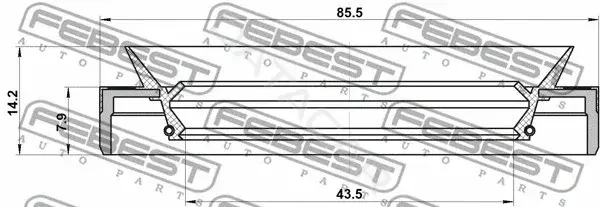 Сальник полуоси FEBEST 95MES-45850814C
