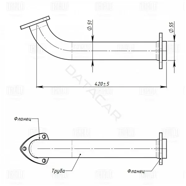 Глушитель выхлопных газов TRIALLI ECP0105