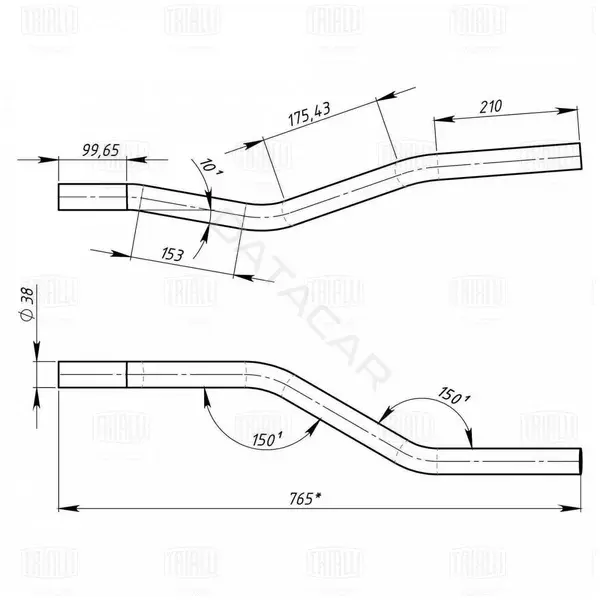 Глушитель выхлопных газов TRIALLI EMM0387