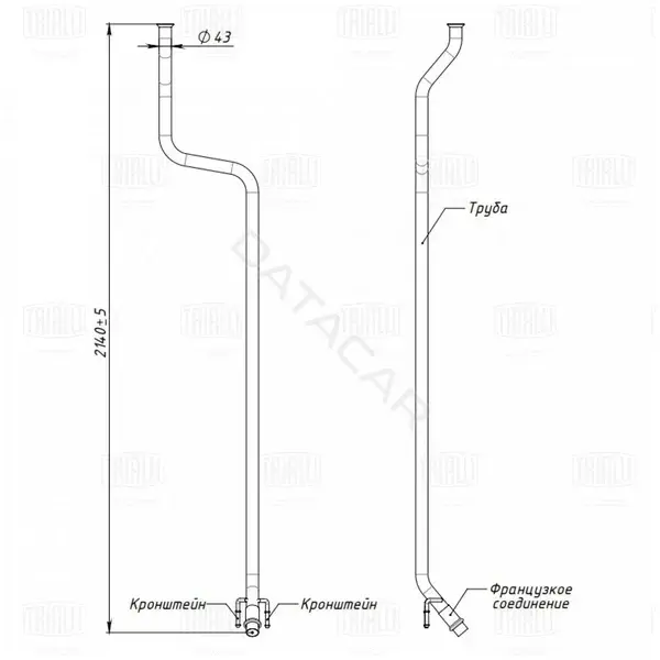 Глушитель выхлопных газов TRIALLI ECP0344