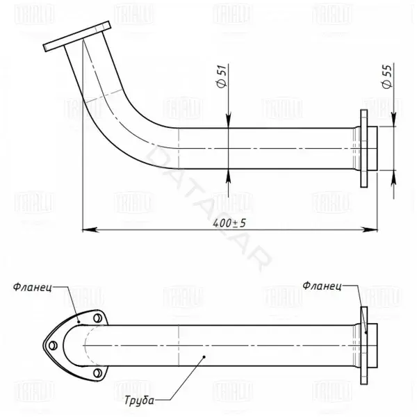 Глушитель выхлопных газов TRIALLI ECP0104