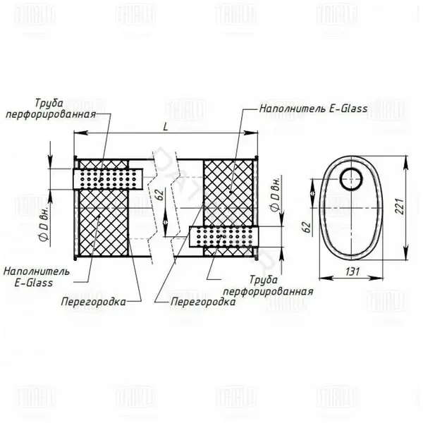 Глушитель выхлопных газов TRIALLI EMM3612