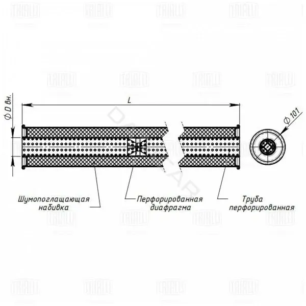 Глушитель выхлопных газов TRIALLI EMM3201