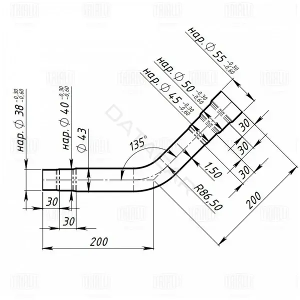Глушитель выхлопных газов TRIALLI EMC0434