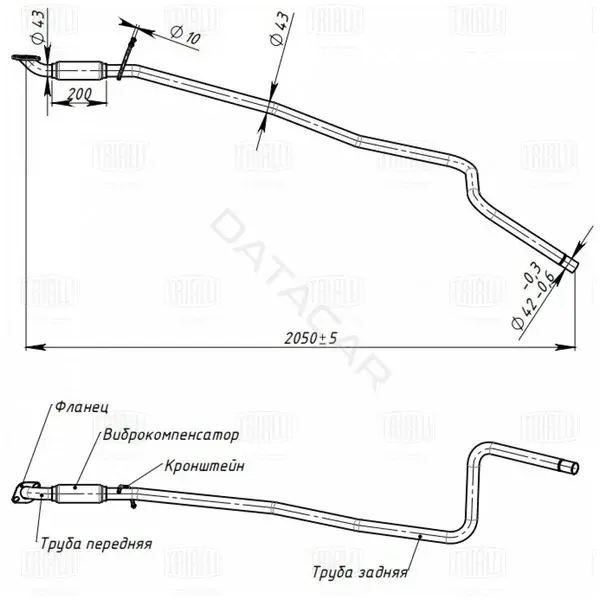 Глушитель выхлопных газов TRIALLI ECP0110