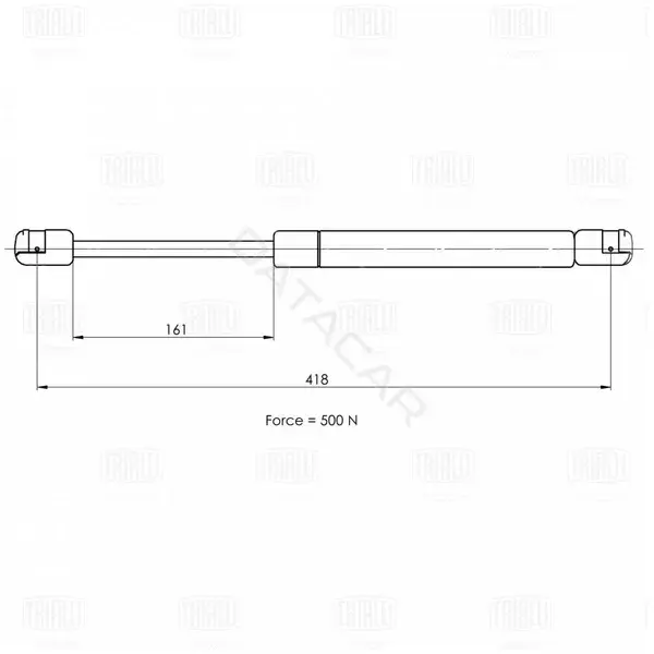 Амортизатор крышки багажника, капота, заднего стекла TRIALLI GS0909