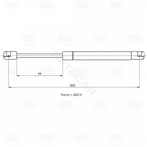 Амортизатор крышки багажника, капота, заднего стекла TRIALLI GS0903