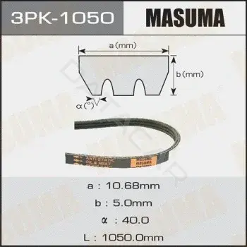 Ремень ручейковый MASUMA 3PK-1050